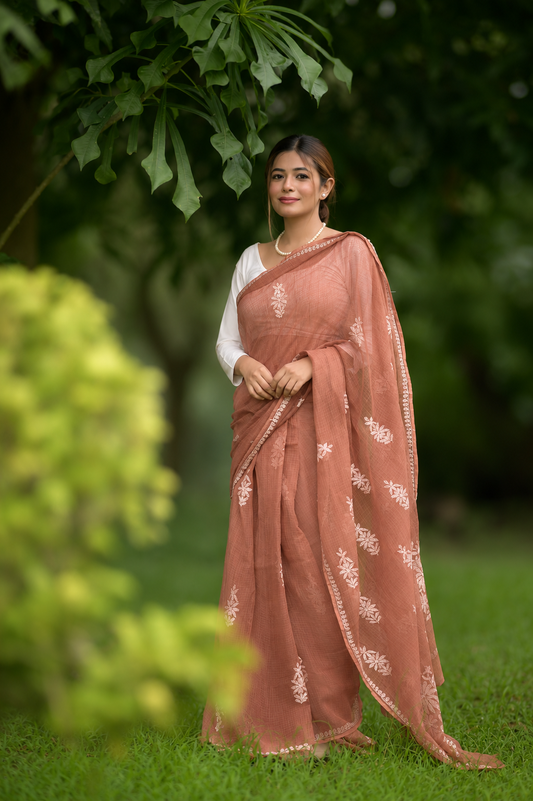 Kota Chikankari sarees - Meher - Gulnaar