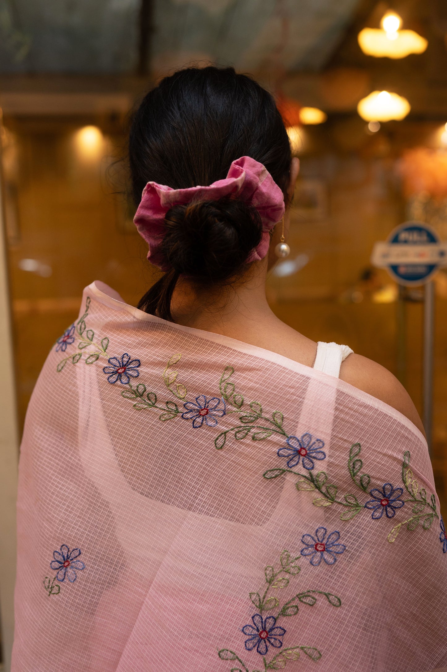 Embroidered Kota saree - Riwaayat - Guldasta