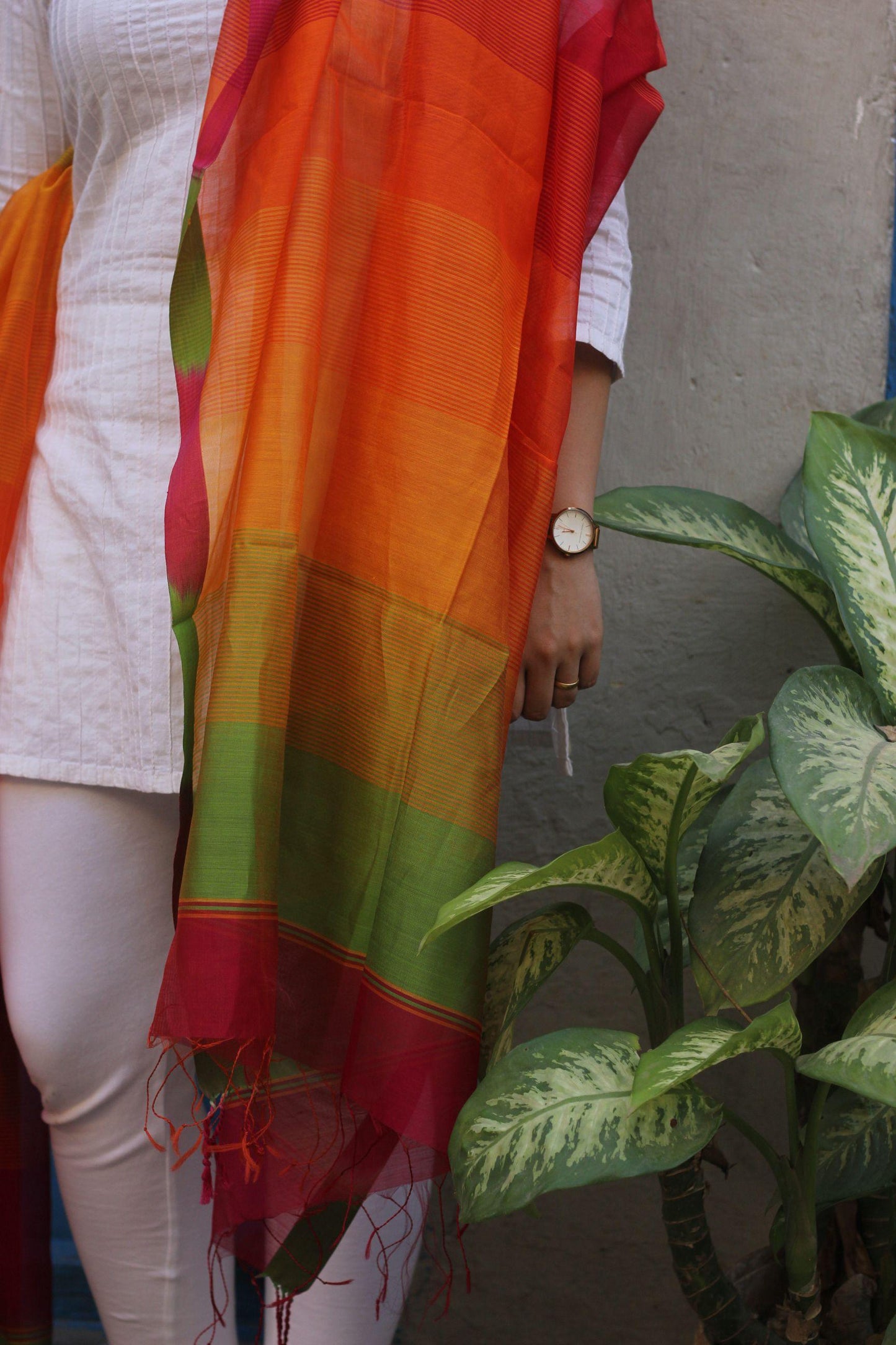 Kaisori Maheshwari dupatta - Muliticolor Dupatta Kaisori