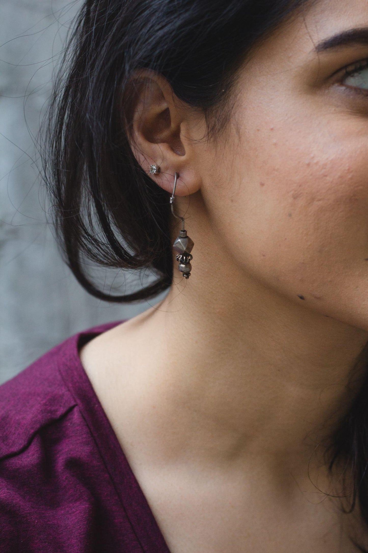 Kaisori Toda Silver - Ghungroo drop earrings Kaisori