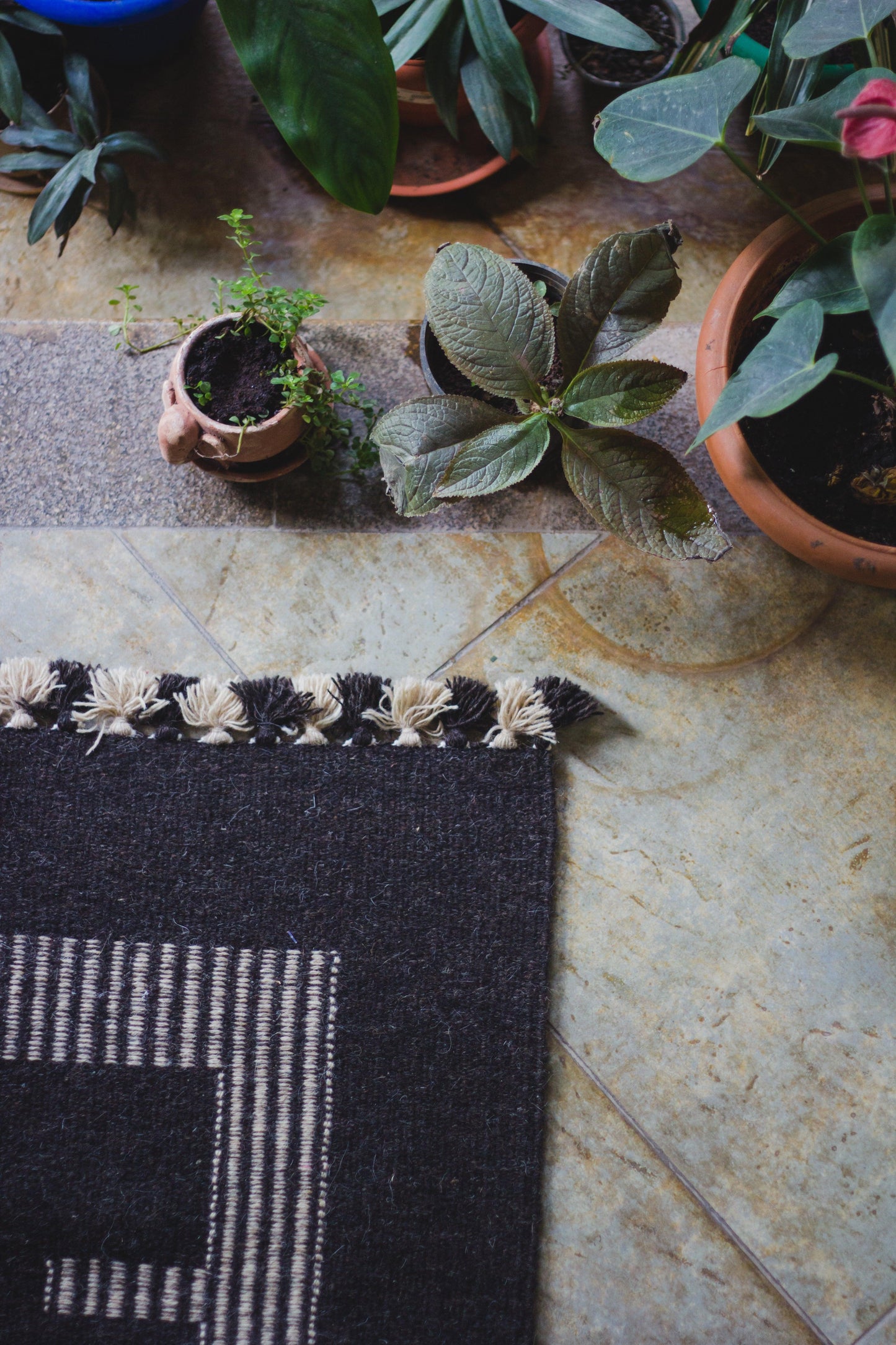 Rajasthan Grey Asymmetrical Carpet Kaisori