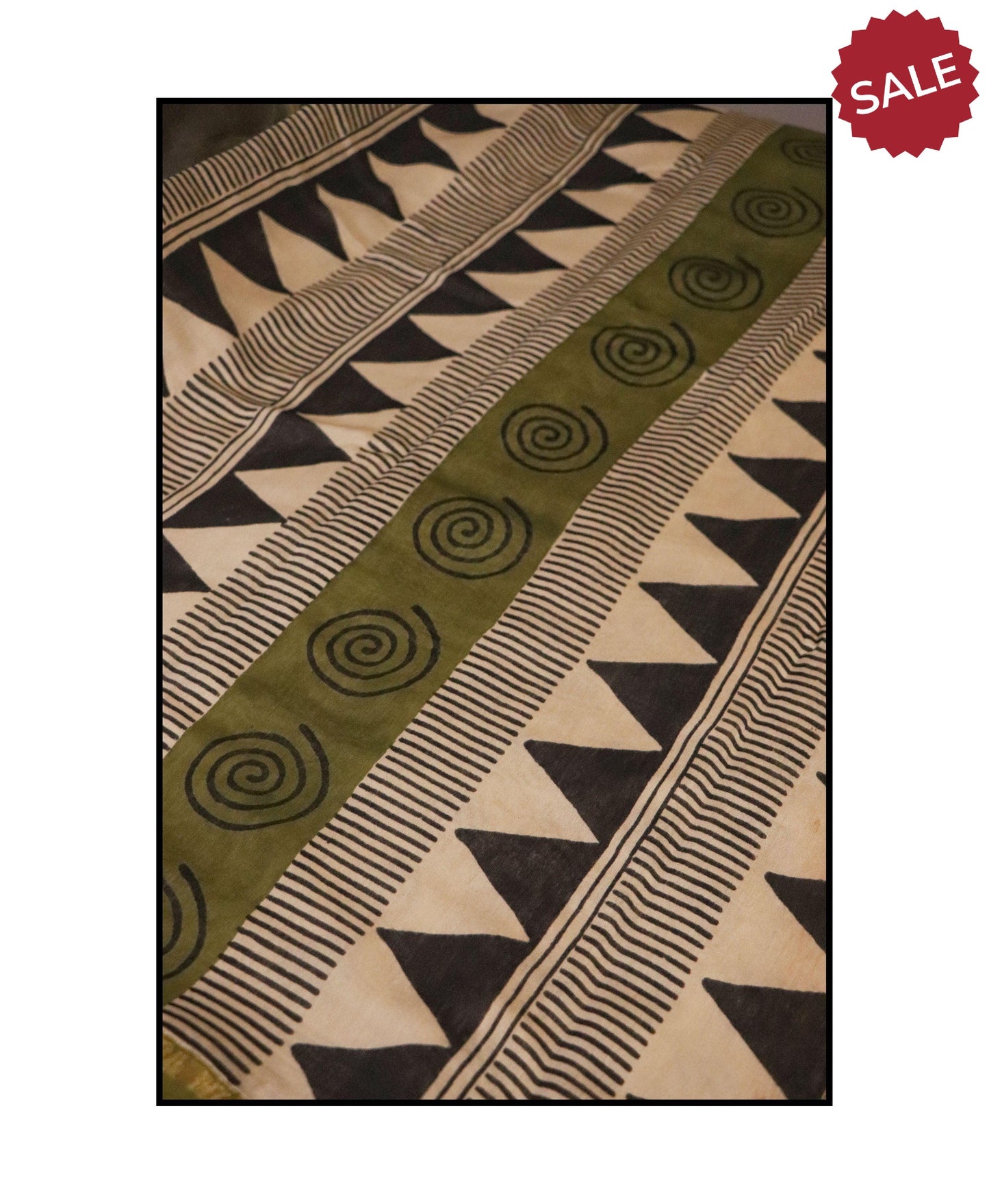 Roheda - Green Syahi Begar silk cotton saree Kaisori