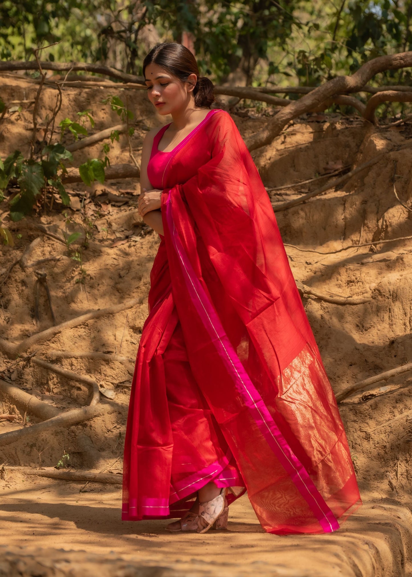 Utsav silk cotton saree - Abeer Kaisori