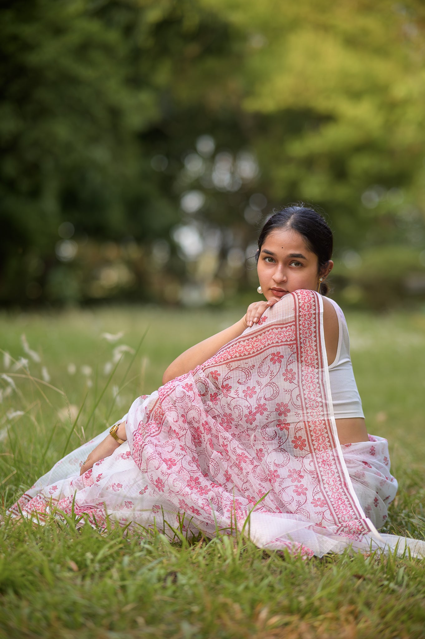 Evergreen printed Kota saree - Bagh- Titli