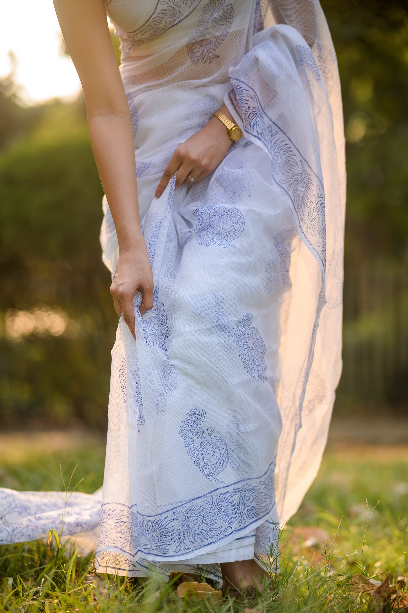 Evergreen printed Kota saree - Bagh- Gagan