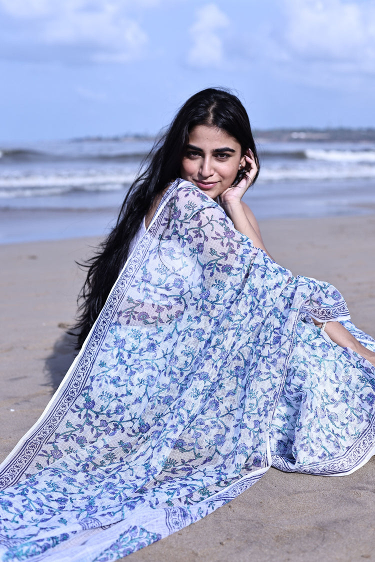 Sanganer printed Kota saree - Komal