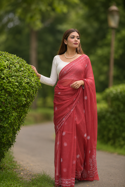 Kota Chikankari sarees - Meher - Guncha