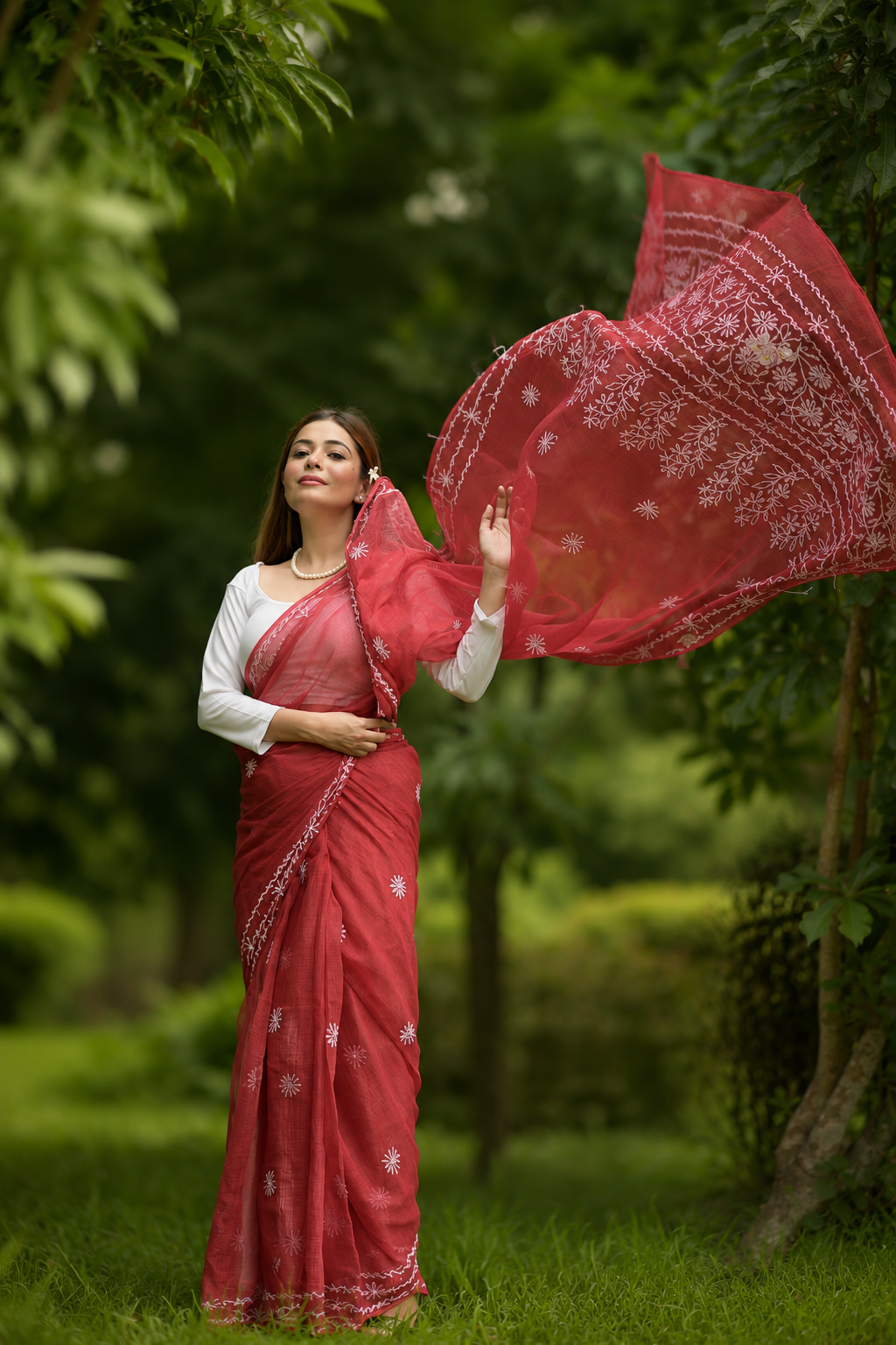 Kota Chikankari sarees - Meher - Guncha