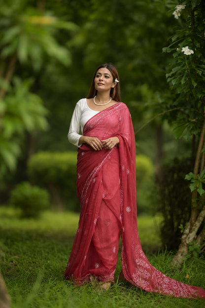Kota Chikankari sarees - Meher - Guncha