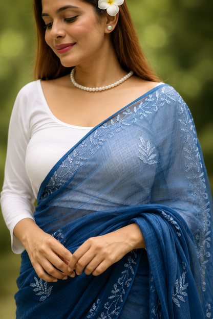 Kota Chikankari sarees - Meher - Neelufer