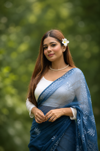 Kota Chikankari sarees - Meher - Neelufer