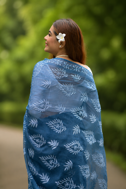 Kota Chikankari sarees - Meher - Neelufer