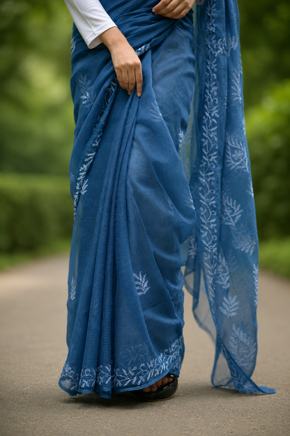 Kota Chikankari sarees - Meher - Neelufer