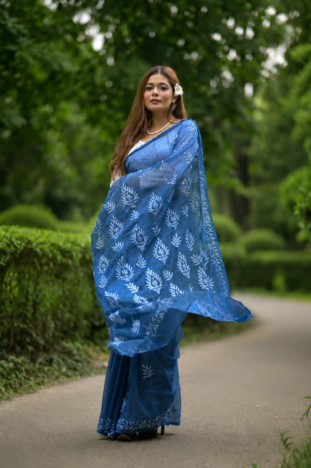 Kota Chikankari sarees - Meher - Neelufer