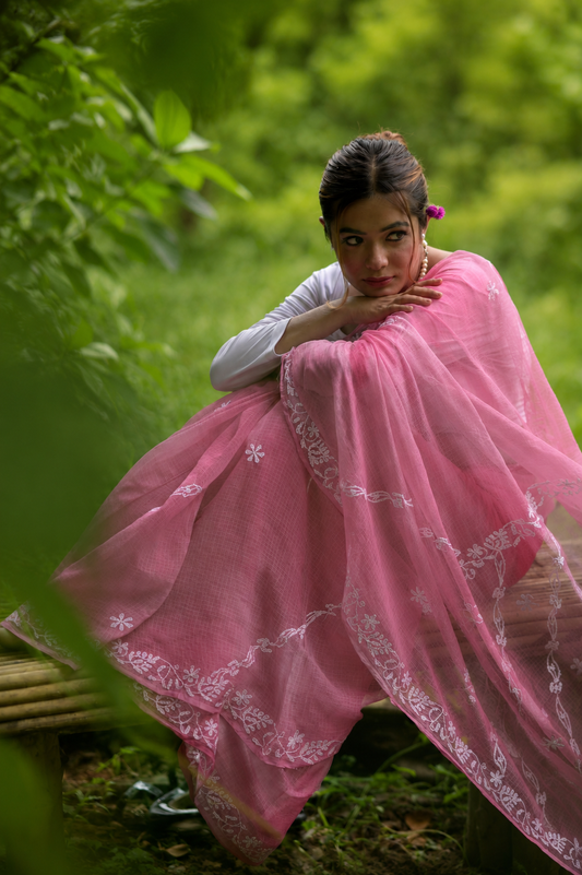 Kota Chikankari sarees - Meher - Gulzar