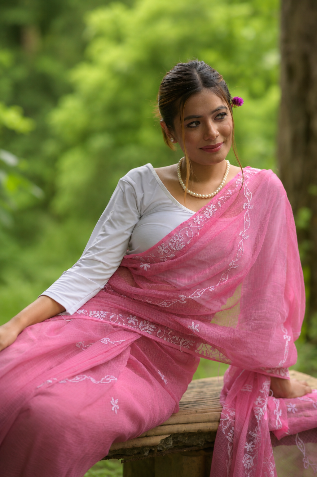 Kota Chikankari sarees - Meher - Gulzar