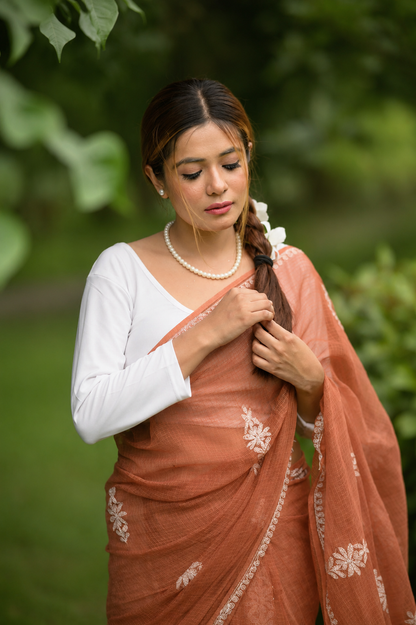 Kota Chikankari sarees - Meher - Gulnaar