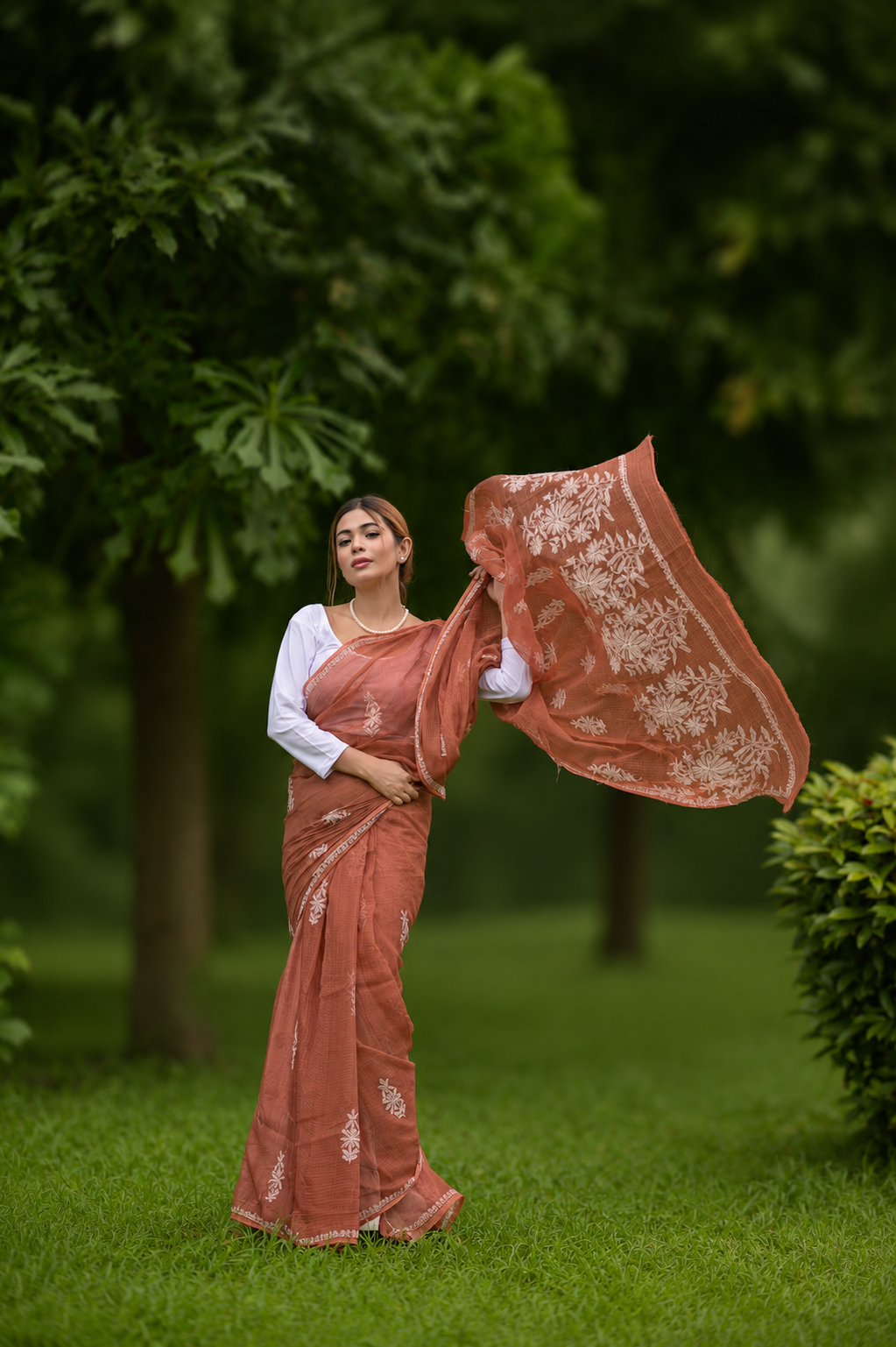 Kota Chikankari sarees - Meher - Gulnaar