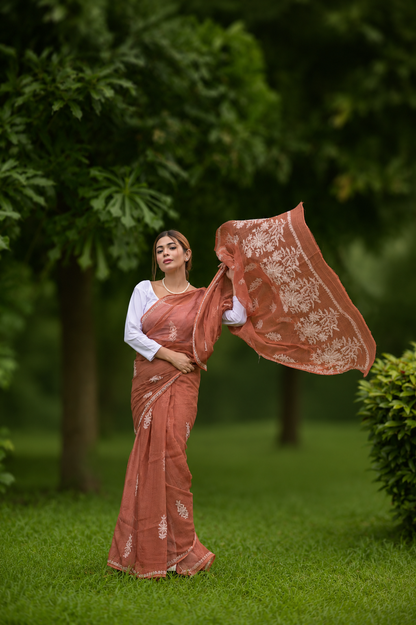 Kota Chikankari sarees - Meher - Gulnaar