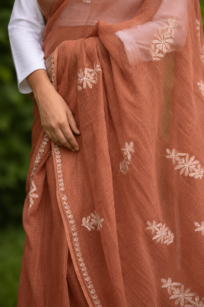 Kota Chikankari sarees - Meher - Gulnaar