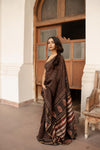 Kaisori Malhar - Dabu Pharad Kashish handblockprinted Silk Cotton saree