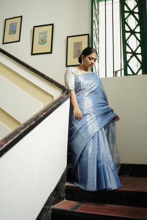 Sitara - Tissue Zari Blue Onjona  saree