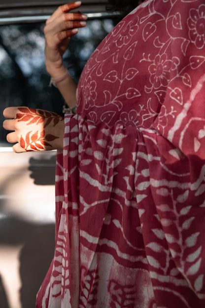 AZO FREE GULAL COTTON SAREE 005