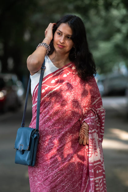 AZO FREE GULAL COTTON SAREE 011