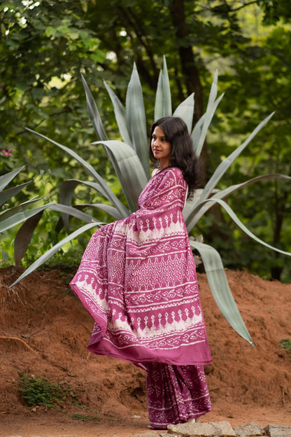 AZO FREE GULAL COTTON SAREE 013