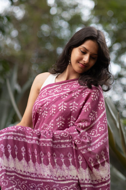 AZO FREE GULAL COTTON SAREE 026