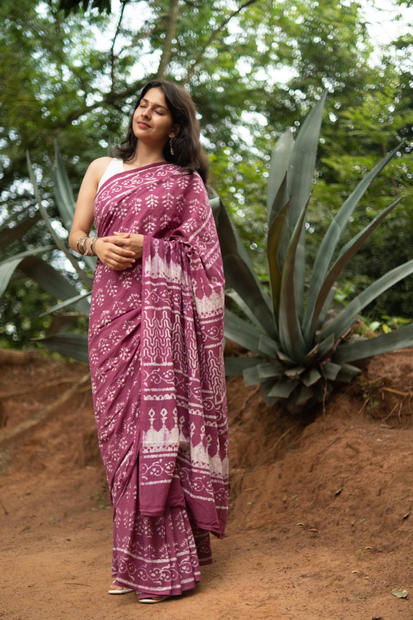 AZO FREE GULAL COTTON SAREE 027