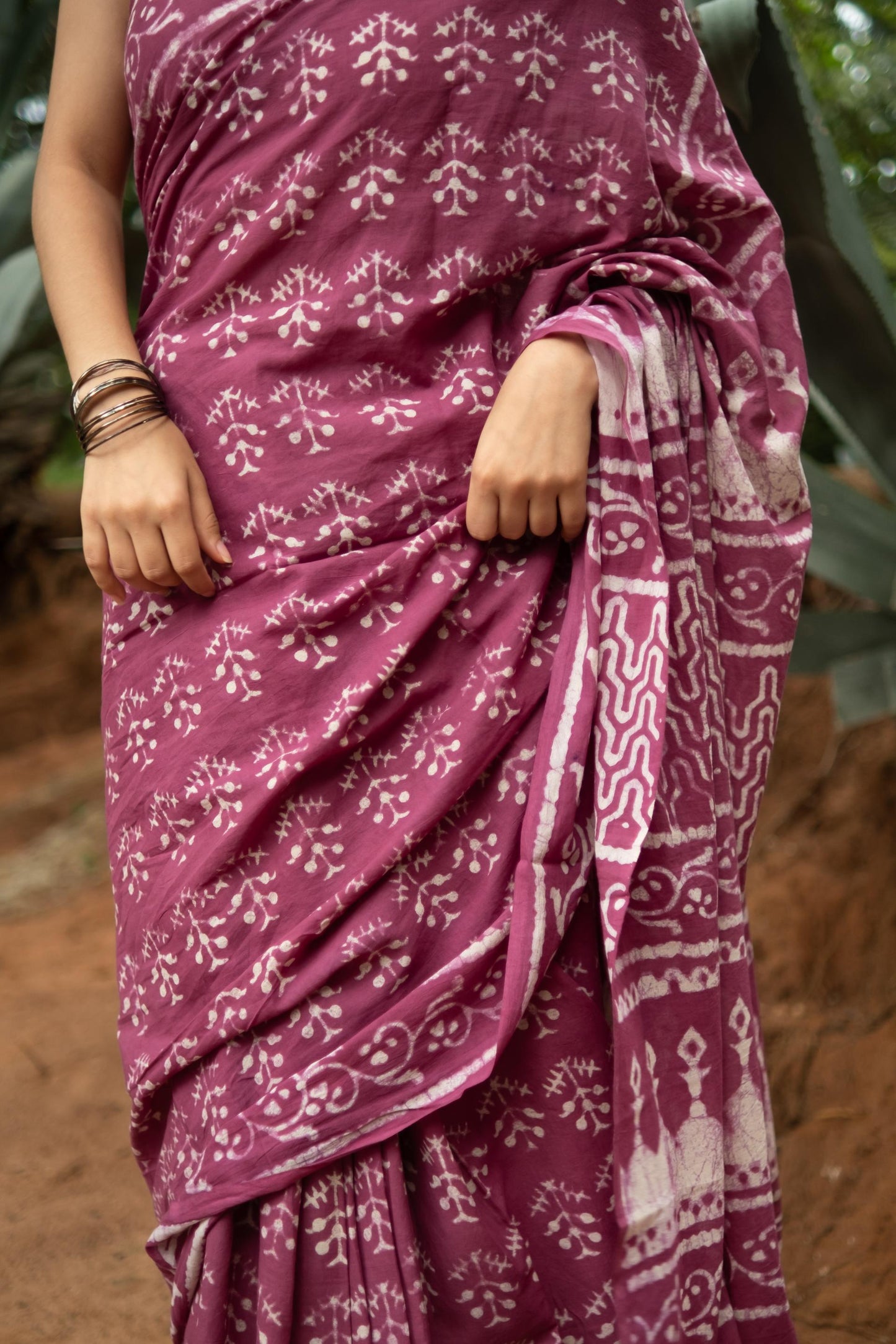 AZO FREE GULAL COTTON SAREE 029