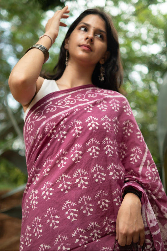 AZO FREE GULAL COTTON SAREE 002