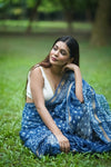 KaisorI Malhar Rajani Kota blockprinted cotton silk saree Kaisori