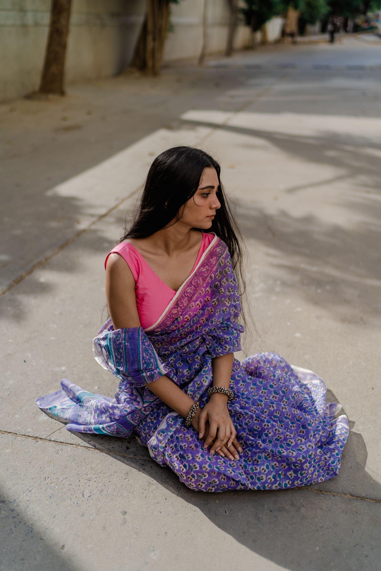Kaisori Bagh Mallika Kota blockprinted saree Kaisori