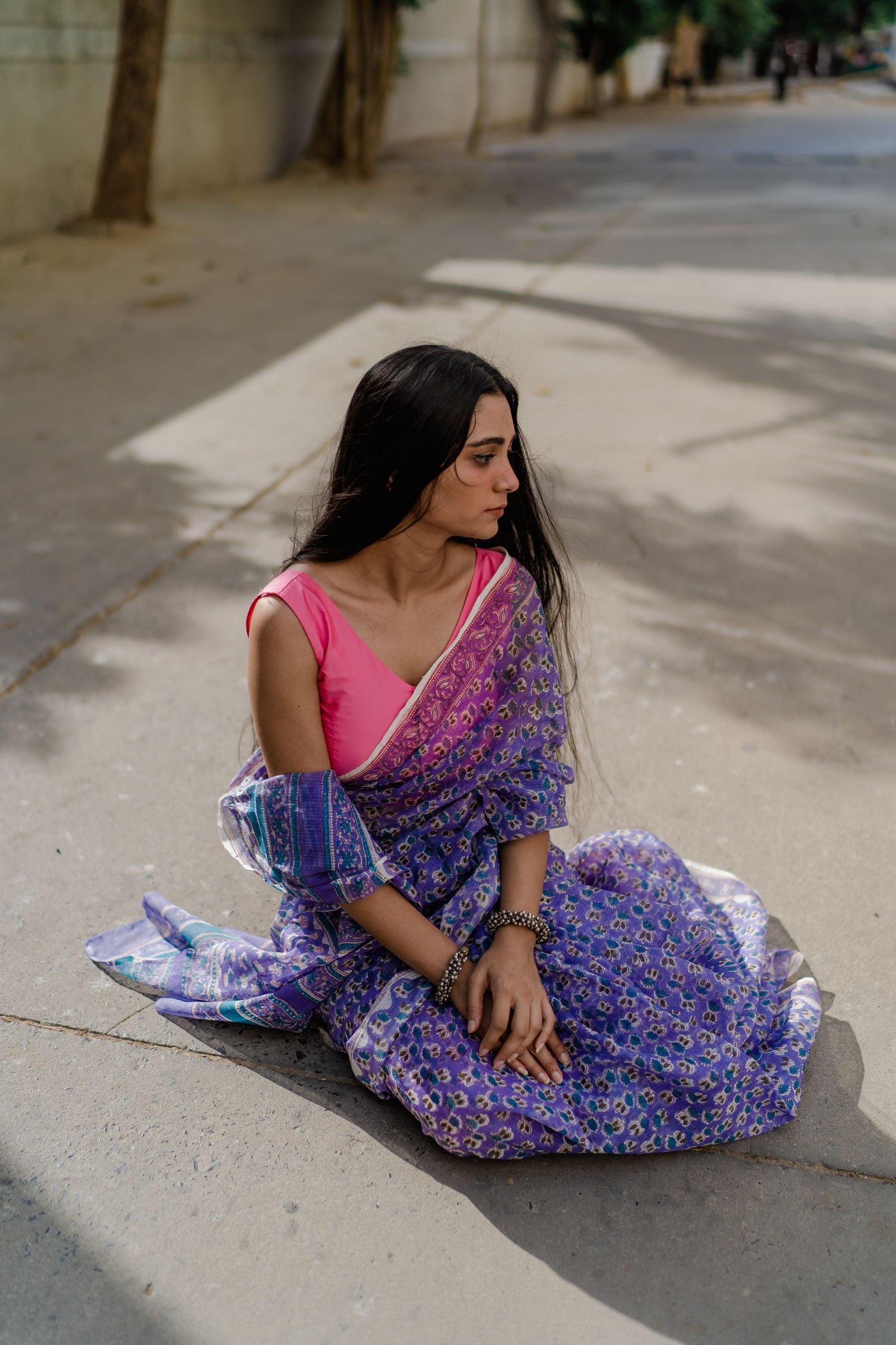 Kaisori Bagh Mallika Kota blockprinted saree Kaisori