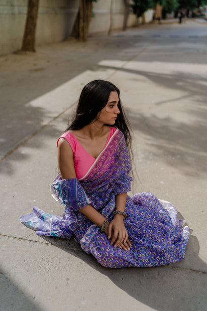 Kaisori Bagh Mallika Kota blockprinted saree Kaisori