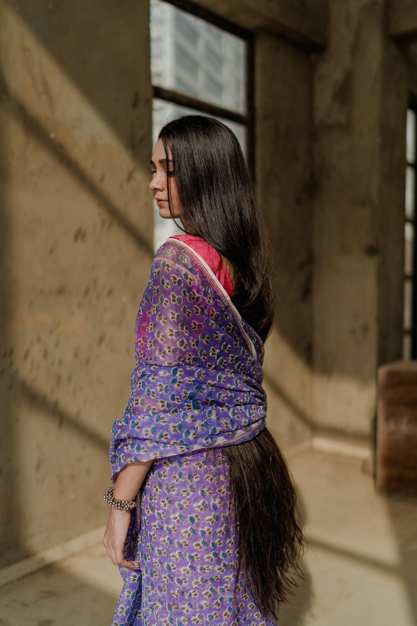 Kaisori Bagh Mallika Kota blockprinted saree Kaisori