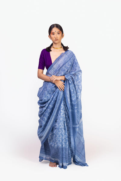 Zynah Green Color Pure Tussar Silk Saree with Shibori Print & Kalamkar –  ZynahDesign