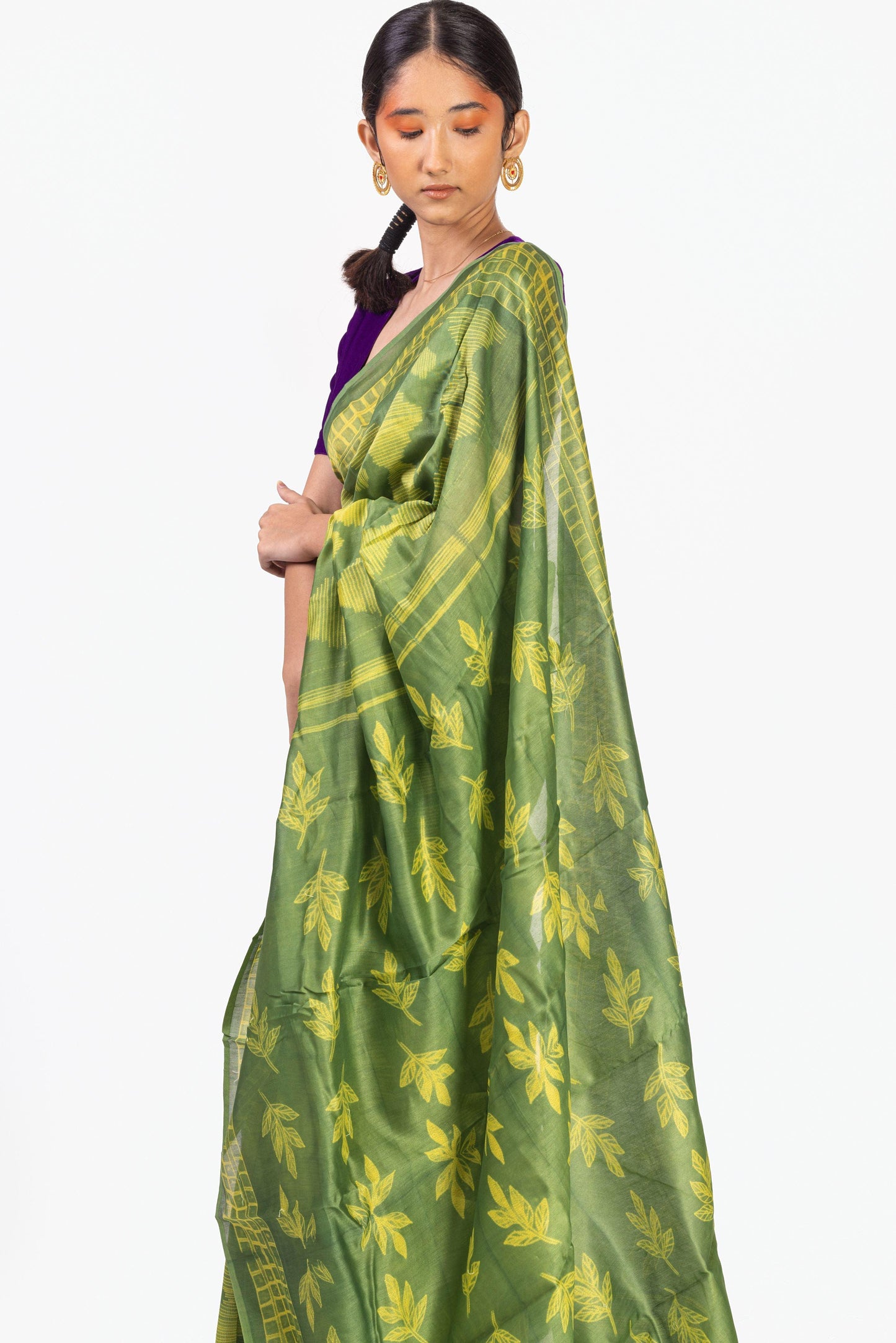 Kaisori Inayaat light green Shibori print saree Kaisori