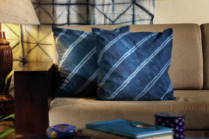 Kaisori Indigo Cushion cover - Indigo stripes Kaisori