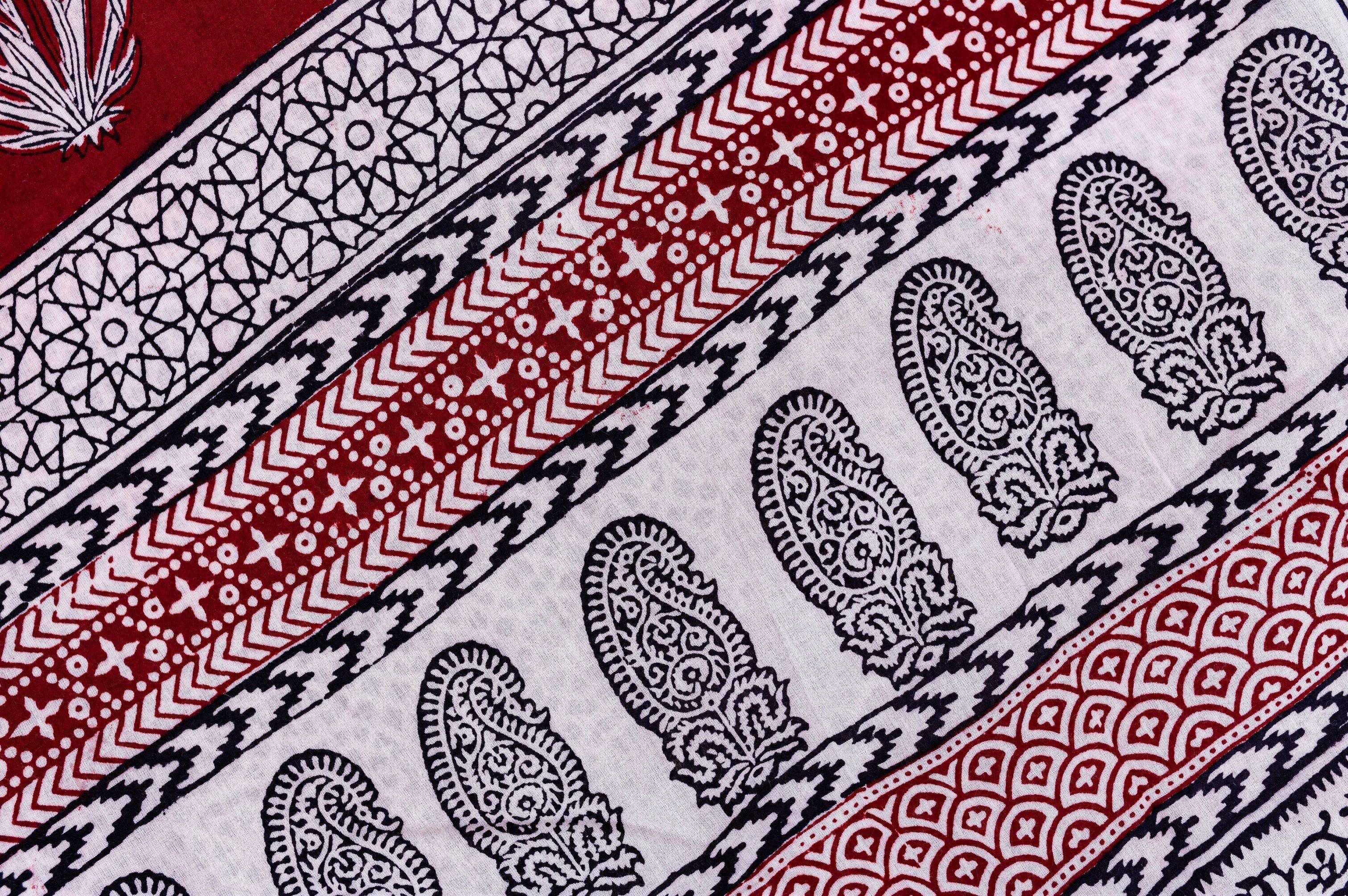 Kaisori Nandana Bagh handblockprinted cotton saree Kaisori