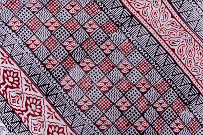 Kaisori Nandana - Leher Bagh handblockprinted cotton saree Kaisori