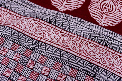 Kaisori Nandana - Leher Bagh handblockprinted cotton saree Kaisori
