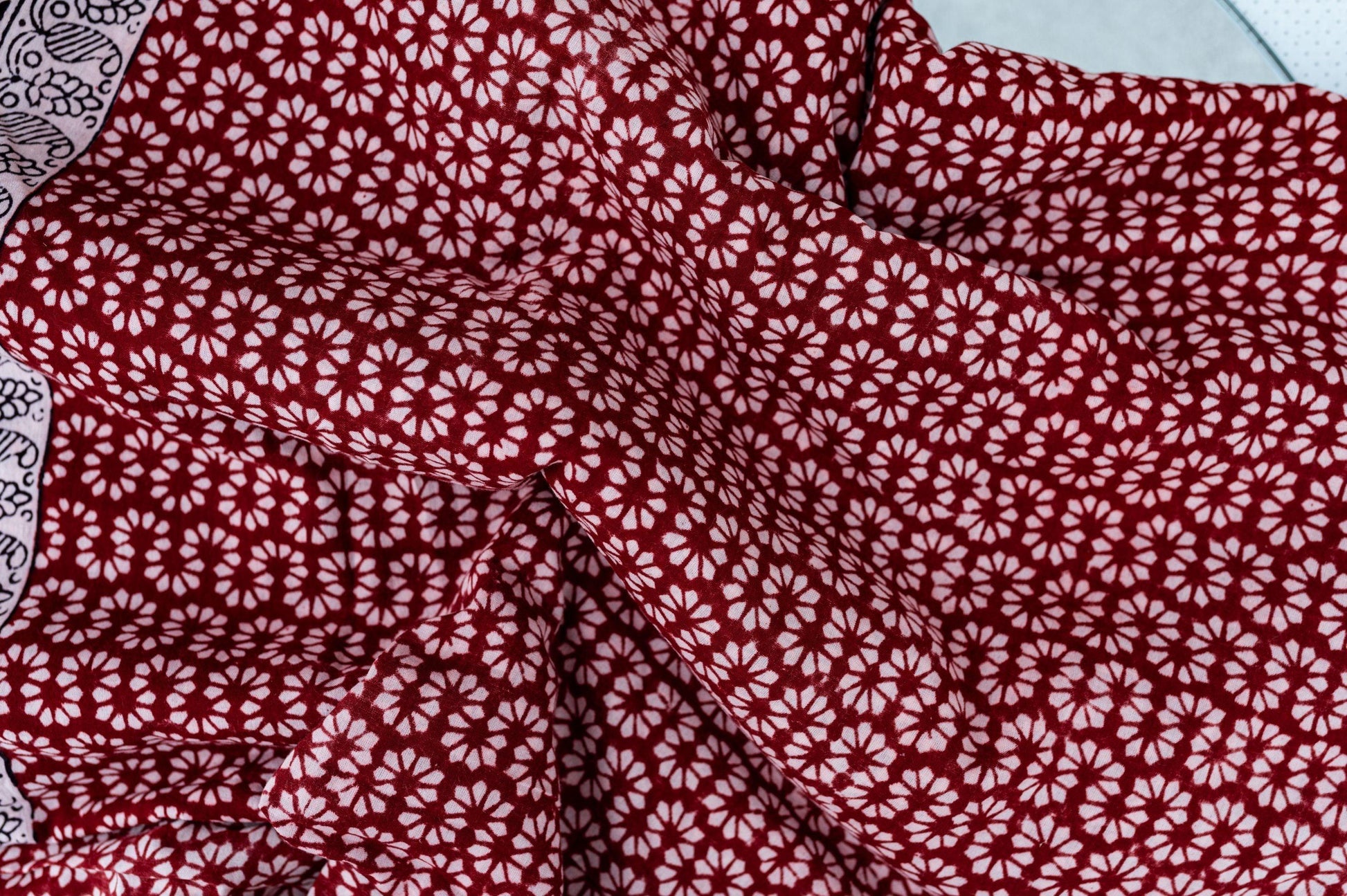 Kaisori Nandana - Leher Bagh handblockprinted cotton saree Kaisori