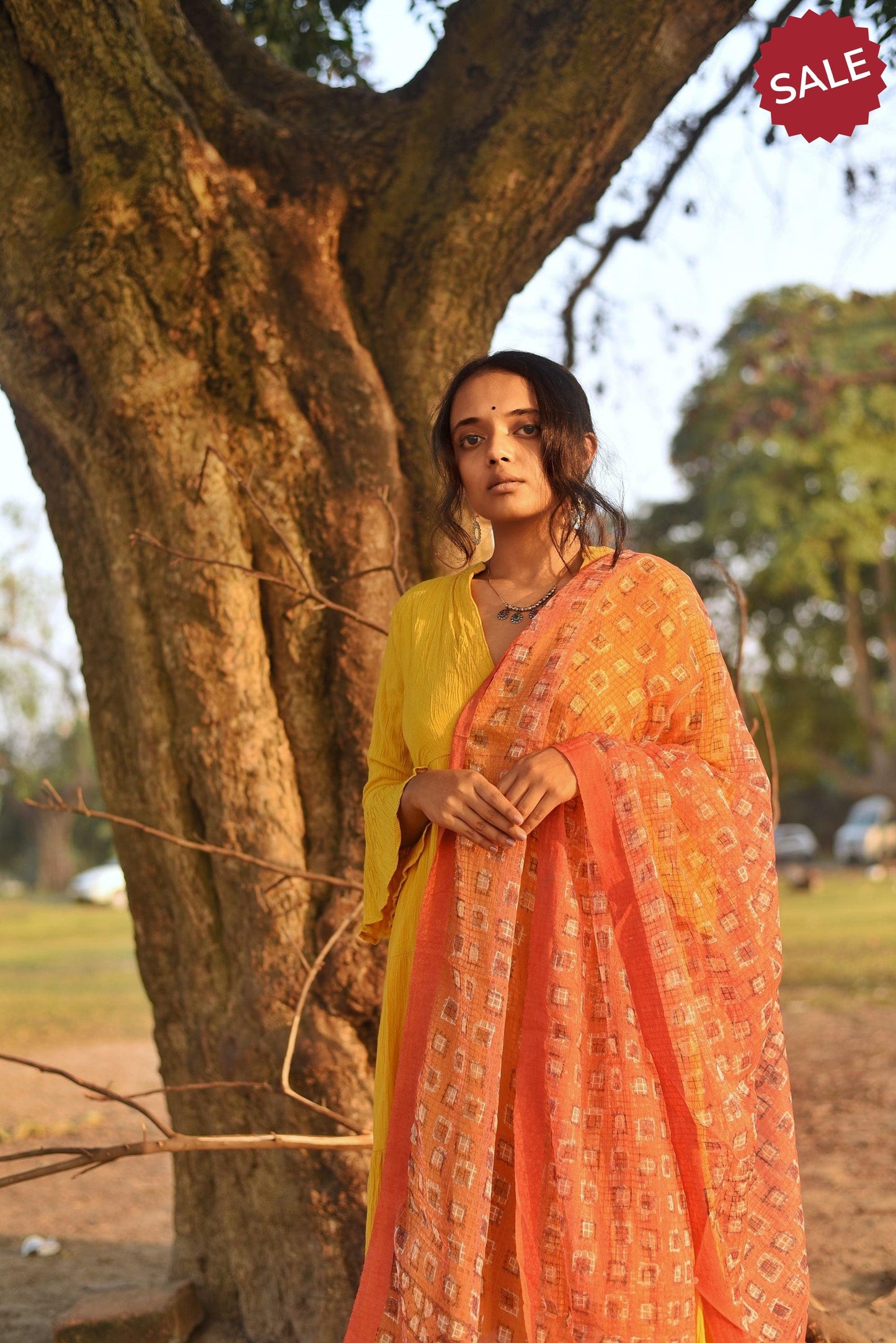 Kaisori Noor collection - Linen block printed dupatta Kaisori