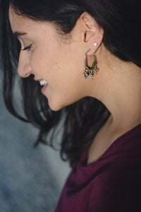 Kaisori Toda Silver - Chandbala earrings Kaisori