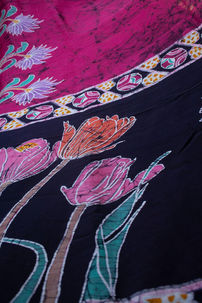 Mayura - Narmada Batik Maheswari saree Kaisori