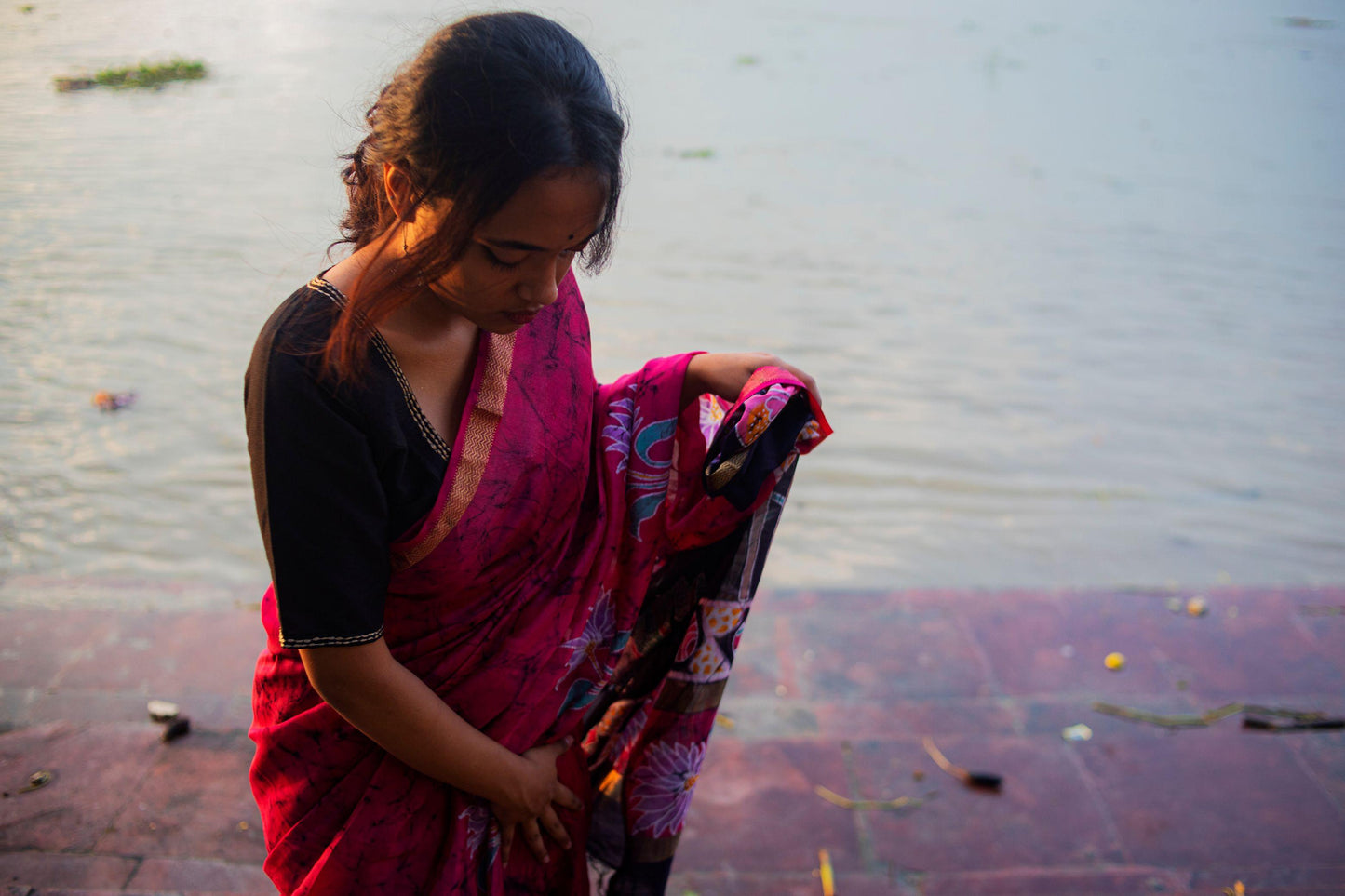 Mayura - Narmada Batik Maheswari saree Kaisori