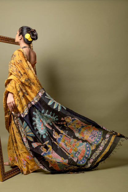 Narmada - Shagun Batik Phad Maheswari saree Kaisori